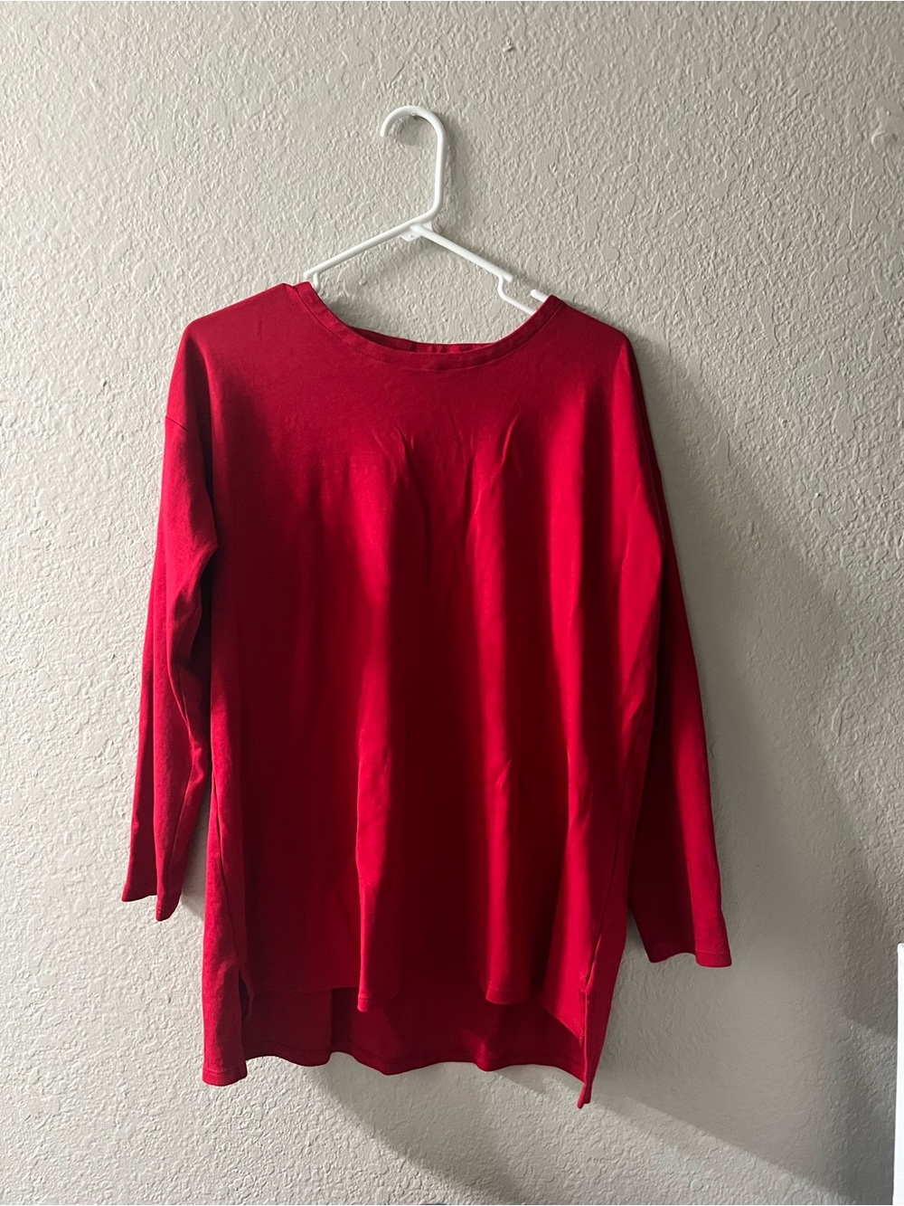 Women's Red Long Sleeve Tunic Top - J.Jill